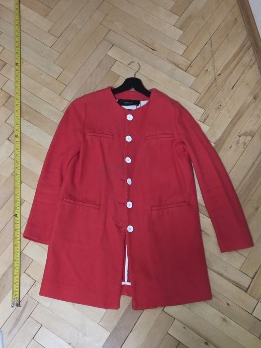 Червоне пальто ZARA BASIC