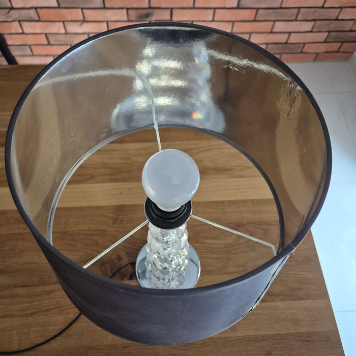 Elegancka lampa stołowa glamour Black Red White