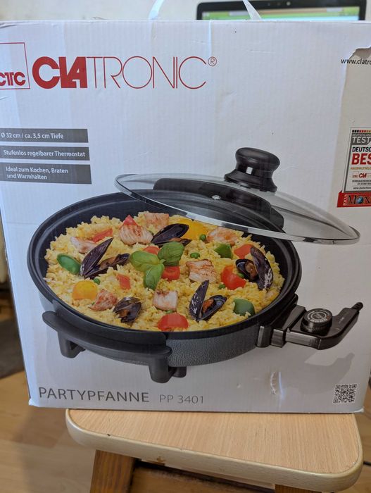 Нова електропательня Clatronic PP 3401 (32 см, 1500W) Гостомель