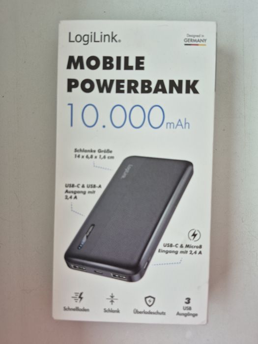Powerbank LogiLink power LogiLink 10 000 mAh | usb-A, usb-C