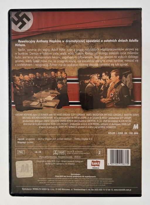 Bunkier Hitlera DVD
