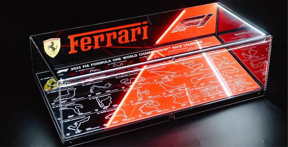 Expositor iluminado para carros F1