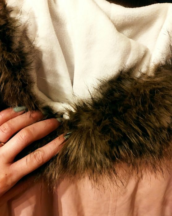 Nowa kurtka parka futerko 46 xxxl elegancka piękna