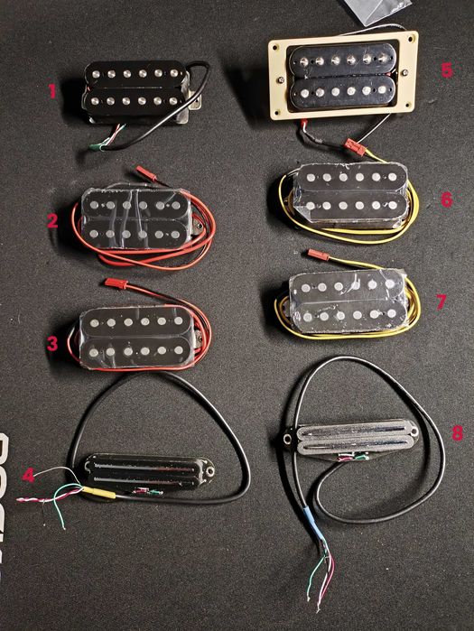 Przetworniki gitarowe humbuckery Harley Benton i Fleor.