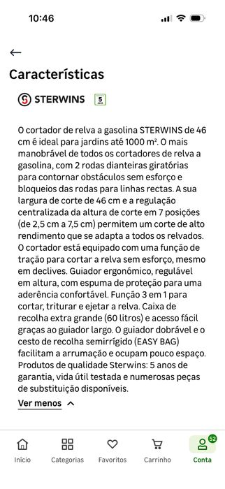 Corta relvas a gasolina