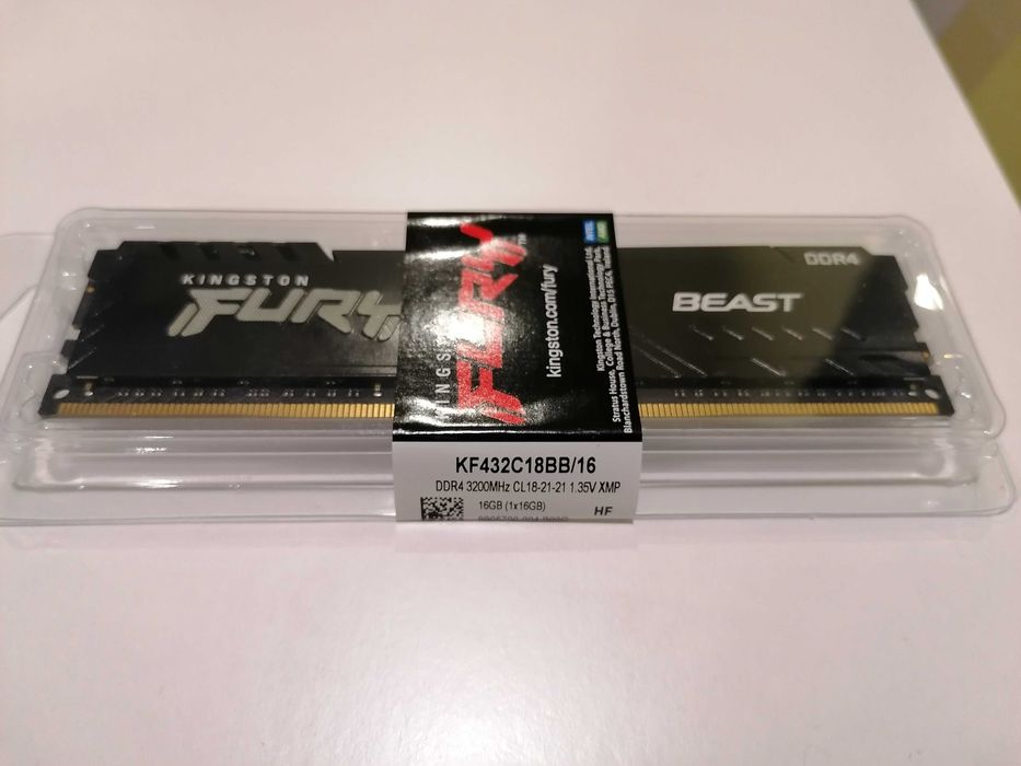 Kingston FURY Beast Black 1x16GB 3200MHz CL18 Pamięć RAM (nowa)