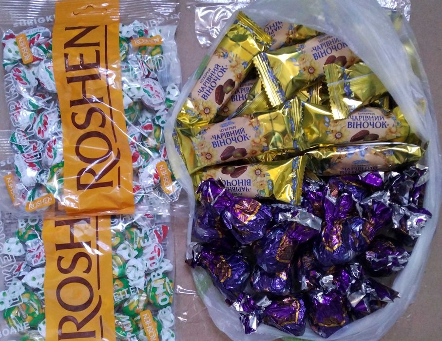 Конфеты одним лотом Веночек, Зоряне сяйво, Дюшес, Барбарис Roshen
