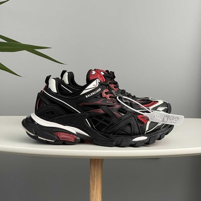 Мужские / женские кожаные кроссовки Balenciaga Track 2 Black Gold чоловічі / жіночі шкіряні кросівки баленсіага трек 2
