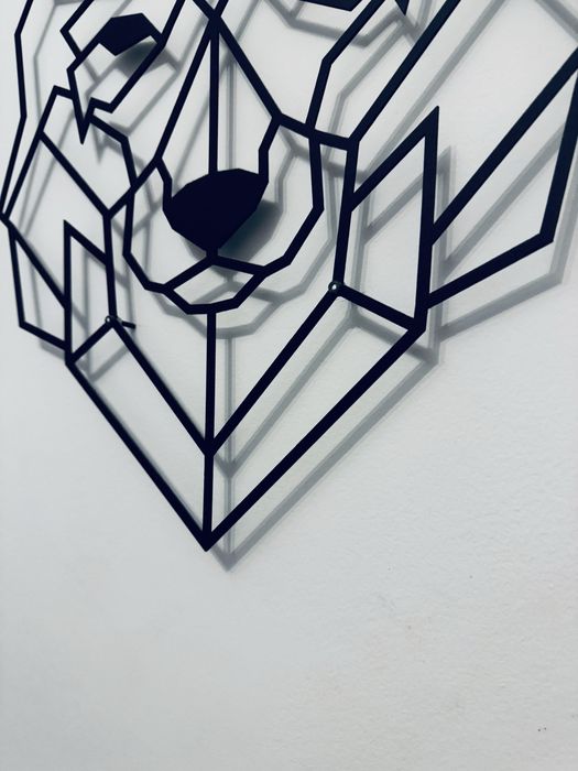 Painel de parede em metal (lobo)