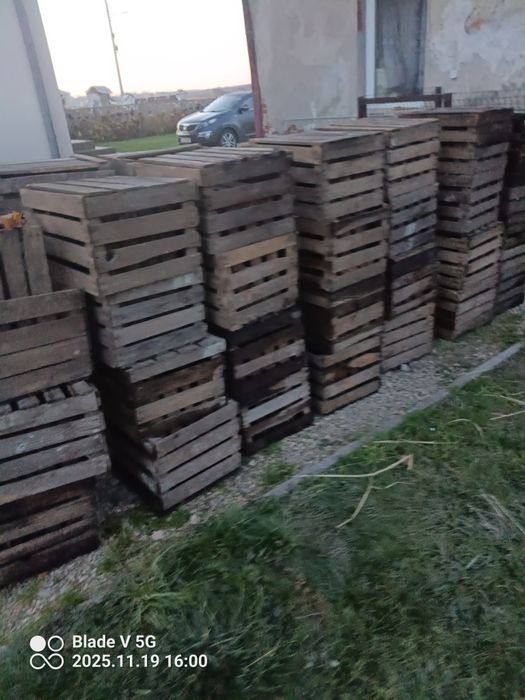 Sprzedam drewniane skrzynki po jabłkach