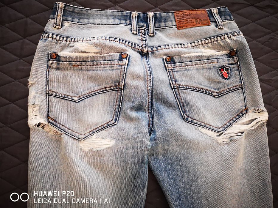 Calças de Ganga com cortes