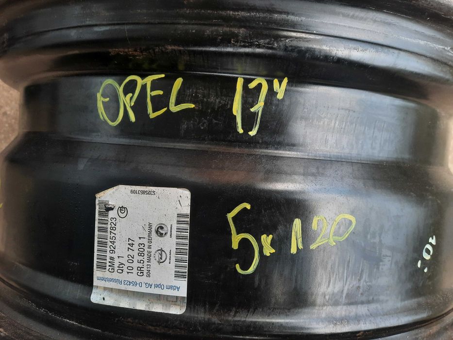 Oryginalne felgi stalowe OPEL 17" 5x120 ET 41 Insignia A