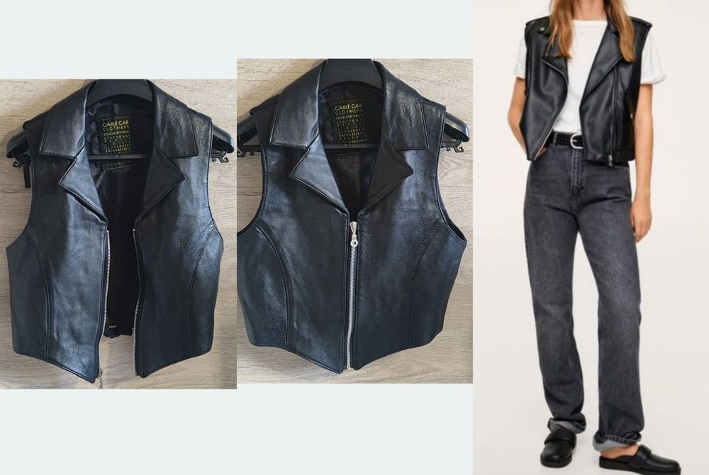 Жилет з екошкіри S 34 розмір