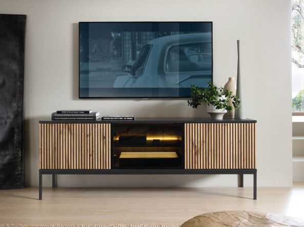 RTV Nowa, ryflowane drzwi/ Kolor Dąb Wotan + czarny !!od ręki!!