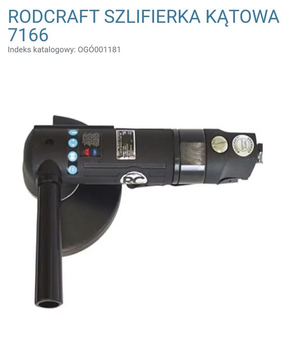 Szlifierka katowa 125 rodcraft  pneumatyczna
