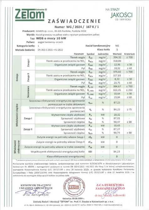 Kocioł zasypowy na węgiel WDS 10 kW - 5 klasa