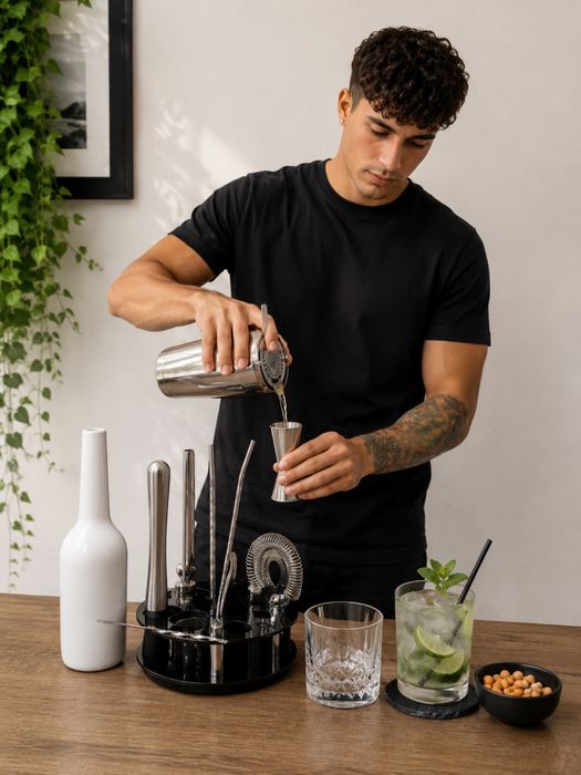 Kit Flair Bartending + Garrafa de Treino + Acessórios Bar