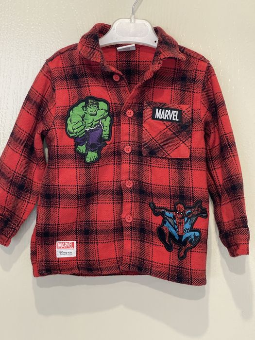 Байкова сорочка-піджак в клітинку Marvel 18-12 міс