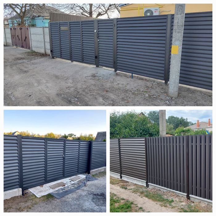 Ворота, Забор ЖАЛЮЗИ,из профнастила. Без посредников в Днепр. От произ