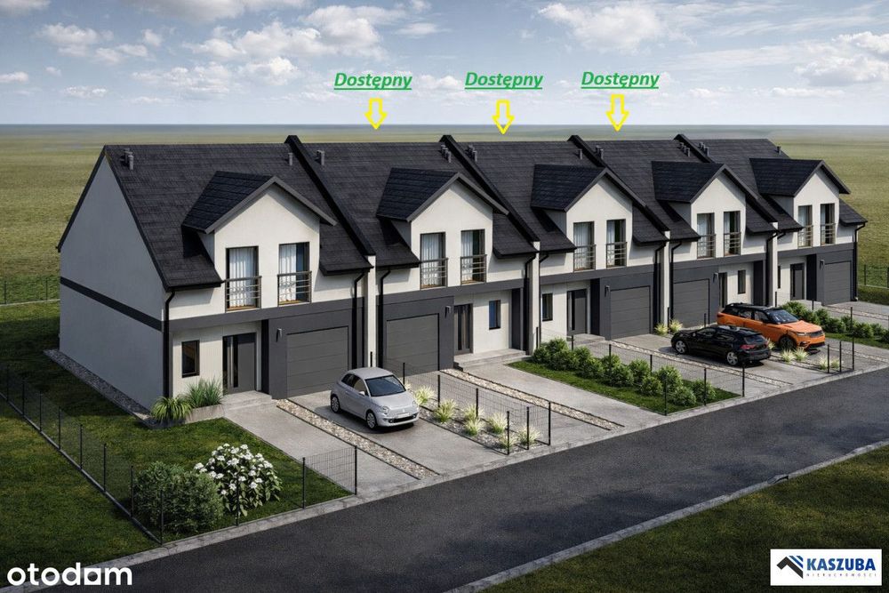 Żary Kadłubia 119,78m2 segment wewnętrzy z garażem