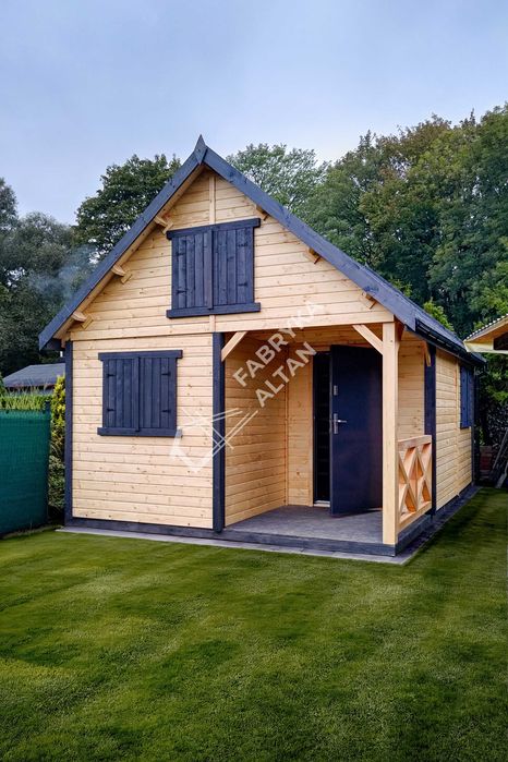 Domek drewniany, letniskowy, ogrodowy, 4x6, domki, FOX II
