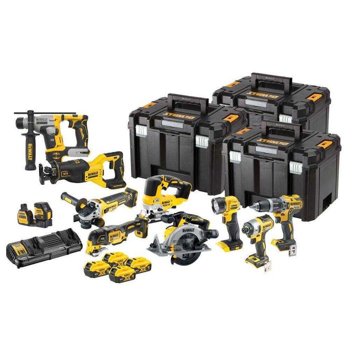 DeWALT DCK1012P4T Zestaw narzędzi bezszczotkowych 18V XR - 4x 5,0Ah