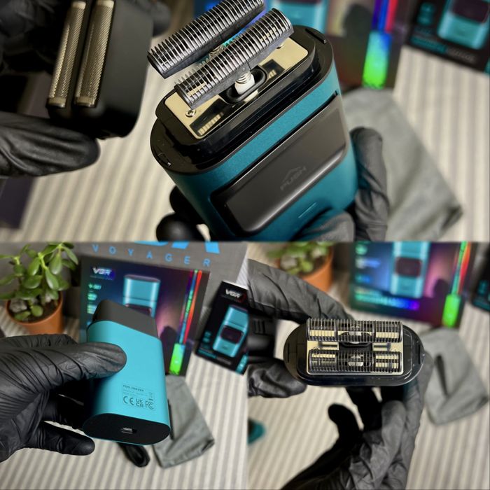 Електробритва VGR V-307 GREEN шейвер,подвійне лезо,2000mAh,9000 RPM