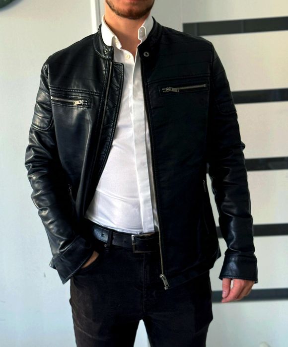 Skórzana kurtka męska, rozmiar S – klasyka w nowoczesnym stylu