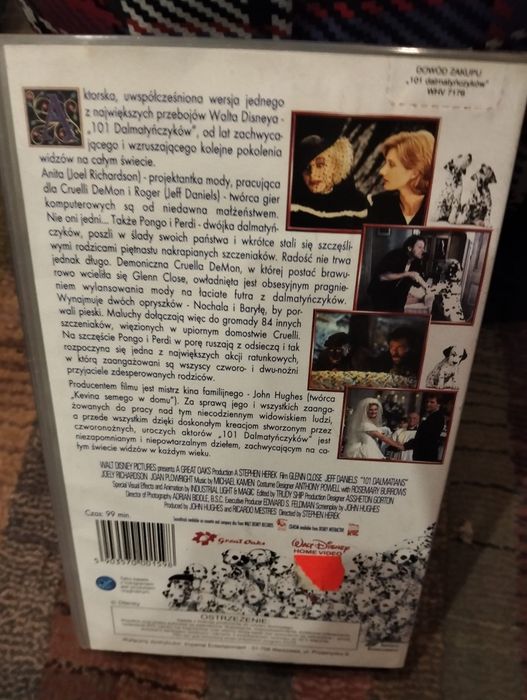Kaseta VHS 101 Dalmatyńczyków