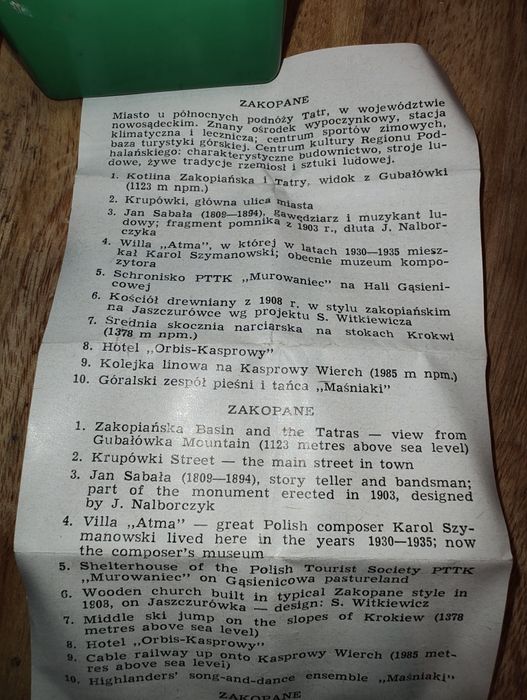 10 przeźroczy/slajdów z Zakopanego PRL Vintagw