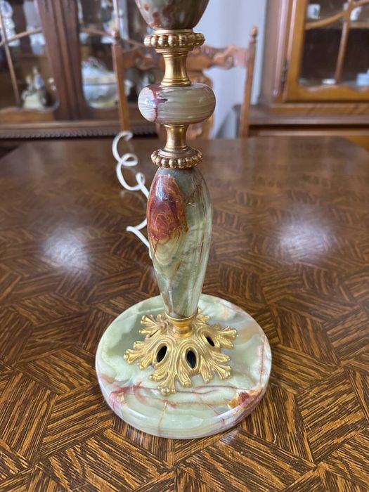 Настальнв лампа торшер латунь онікс 7590