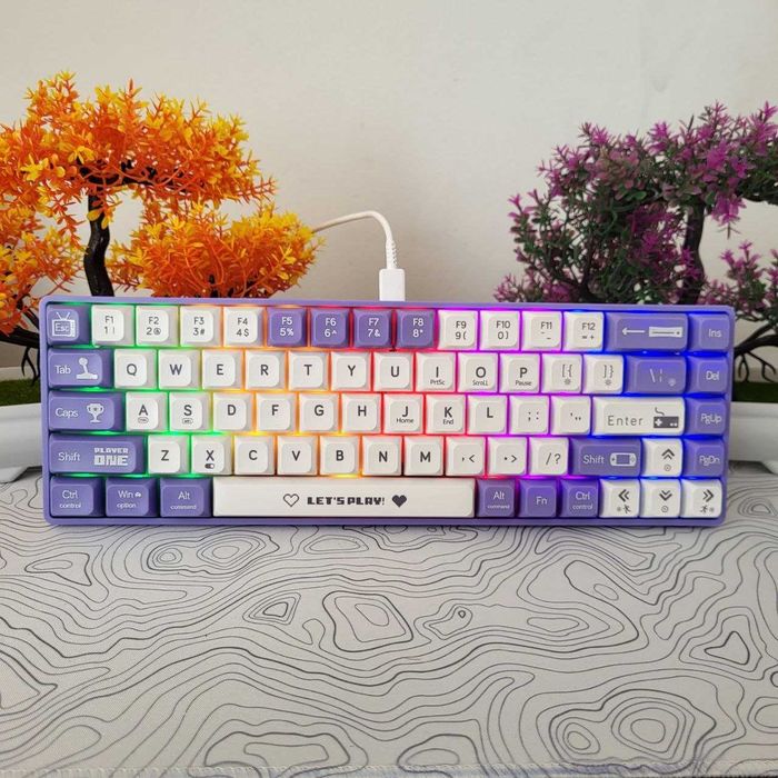 Ігрова клавіатура Ajazz ak680 purple