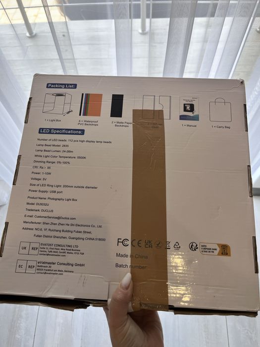 Фотобокс DUCLUS 30×30 см LED для предметної фотозйомки Лайтбокс Новий