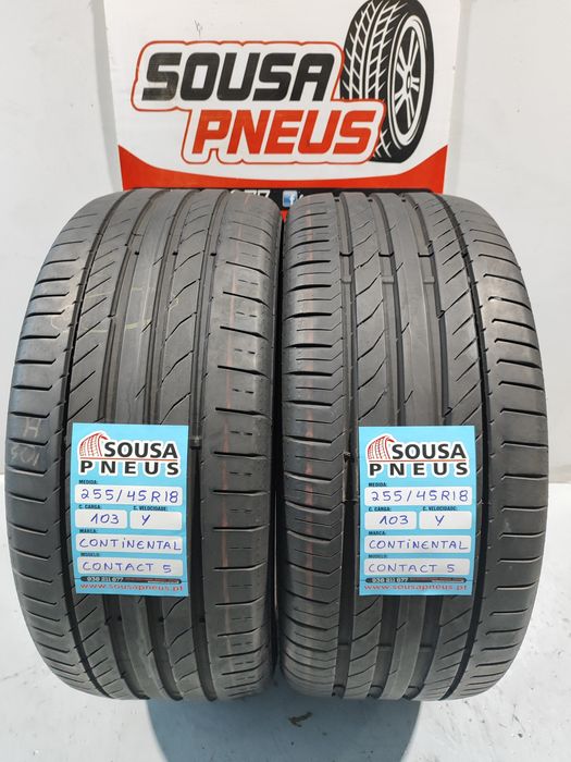2 pneus semi novos 255-45R18 Continental - Oferta dos Portes