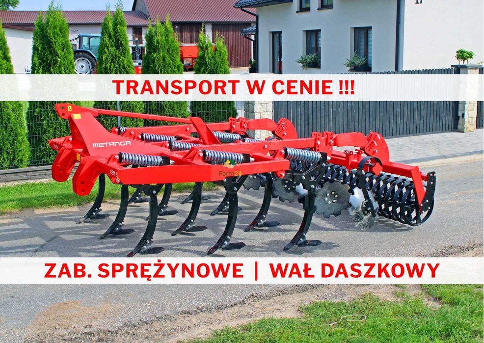 CENA BRUTTO Agregat bezorkowy 3m METANGA Maria ABM wał DASZKOWY Agregat do uprawy głębokiej DARMOWY TRANSPORT
