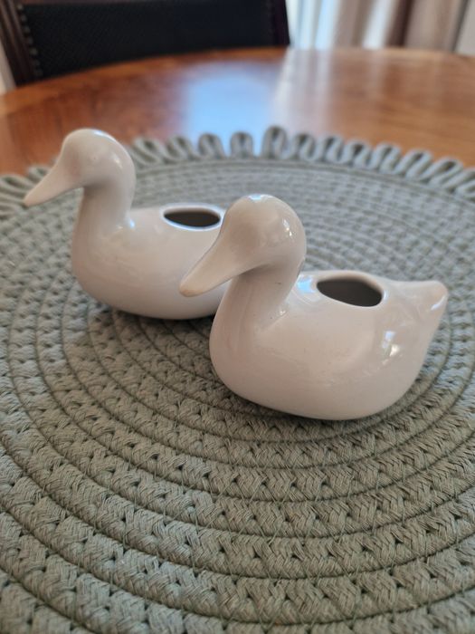 Świeczniki Porcelana kaczki Wawel Wałbrzych 2szt