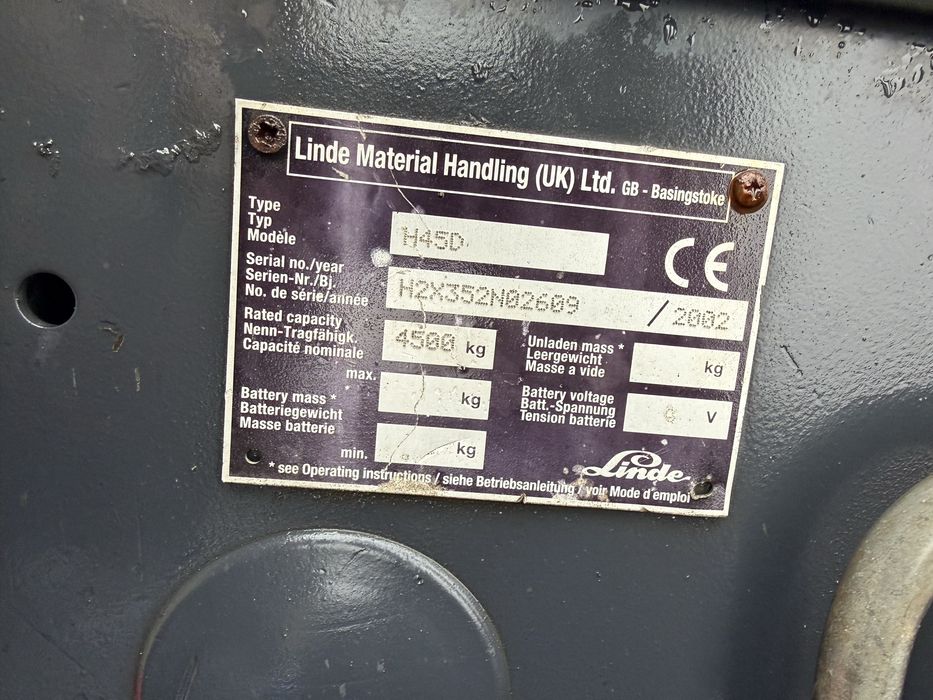 Wózek widłowy LINDE H45D z obrotnica i pozycjonerem !!