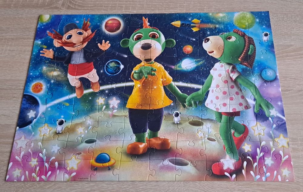 Puzzle z brokatem, Rodzina Treflików, Trefliki na dobranoc,Trefl 100el