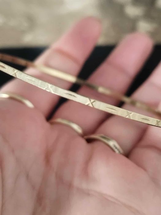 Złota bransoletka Bangle Diamentowana pr333 nie 585