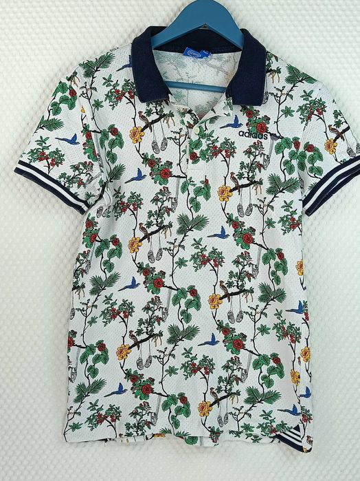 Adidas polo koszulka XS/S kwiaty męski