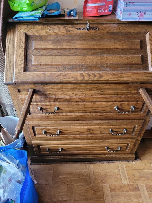 Sekretarzyk drewno dąb prawdziwy