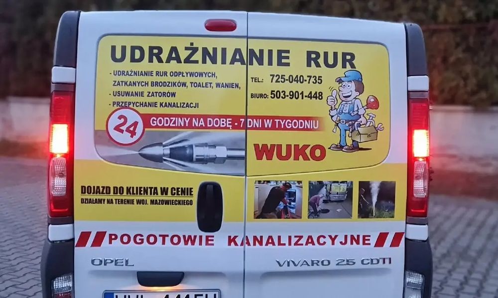 Hydraulik Udrażnianie Rur przegląd kamerą Tv Wuko