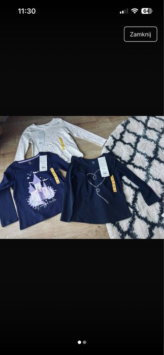 Zestaw 116 cm 3 koszulek