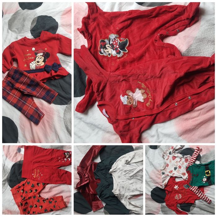 Zestaw ubranek świątecznych dla dziewczynki rozmiar 62