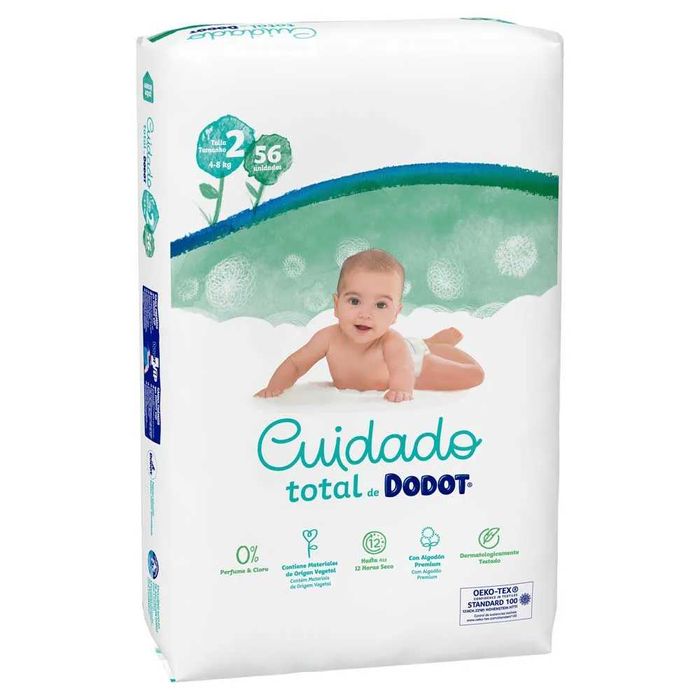 Fraldas DODOT Cuidado Total TAM 1 e TAM 2 e TAM 3