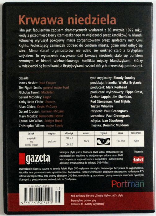 DVD Krwawa Niedziela