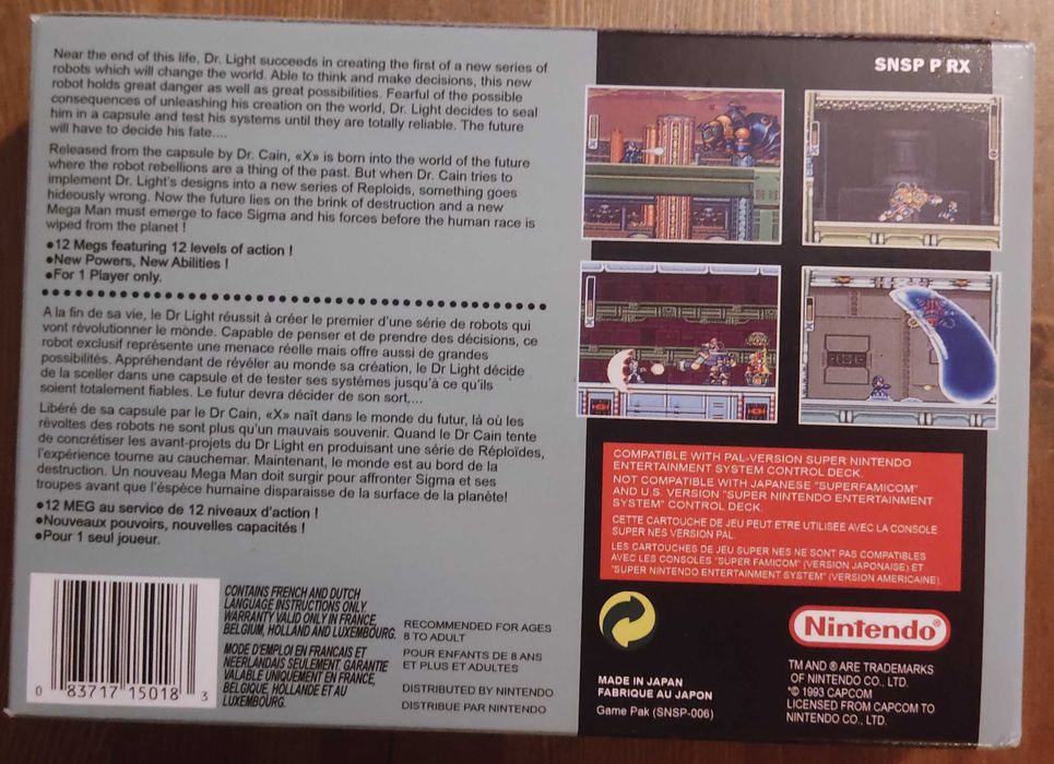 SNES MEGA MAN X com caixa novo