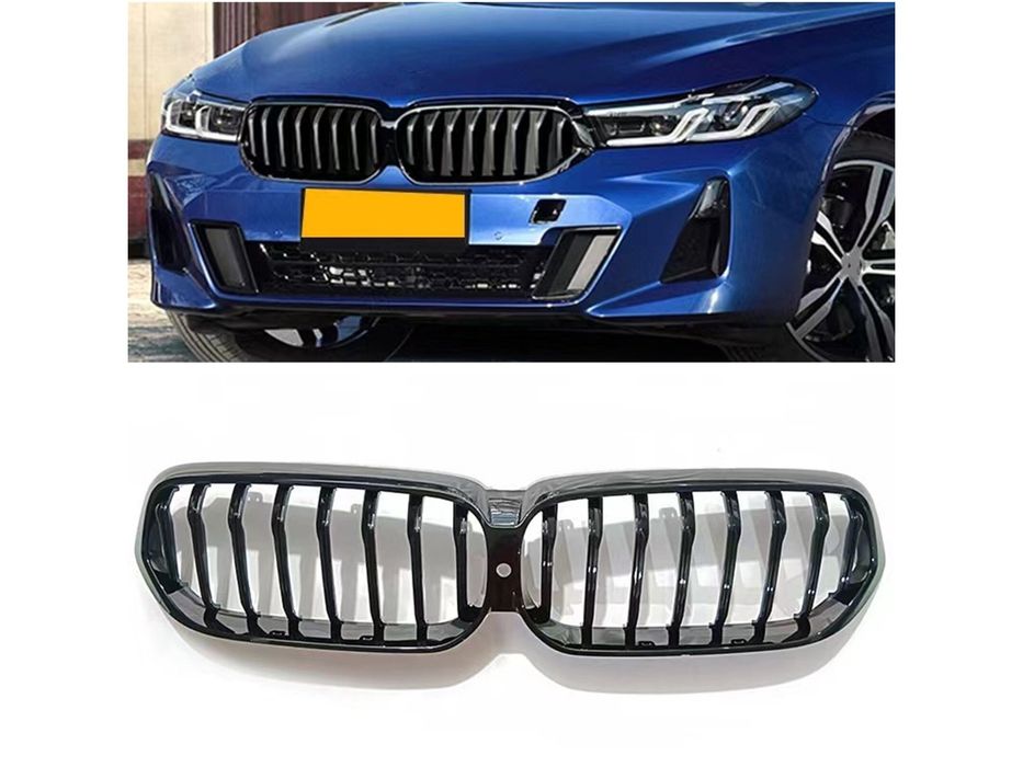BMW 6 серія G32 2017- рр. Ніздрі 1-Bar (2020-2023, чорний глянець)