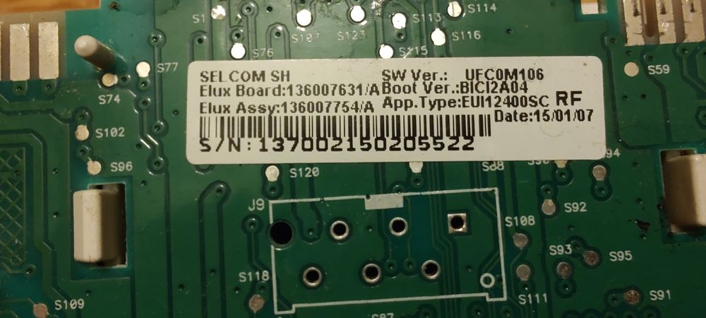 Programator Wyświetlacz Pralka Electrolux EWT1062TDW Moduł sterowania