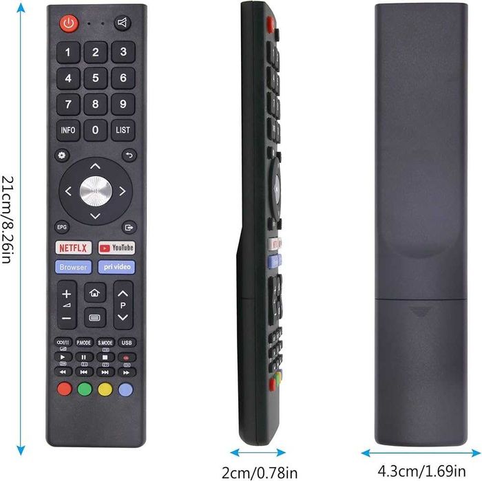 Pilot do Smart TV CHIQ – Netflix / YouTube / Prime Video – Model GCBLTV02ADBBT